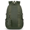 Detail of army green tactical backpack with MOLLE webbing and detachable mini pouch - Army Green