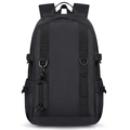 Dettaglio dello zaino tattico in nylon impermeabile con sistema MOLLE e custodia - Nero