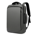 Zaino per laptop aziendale grigio scuro in tessuto impermeabile con spallacci - Grigio