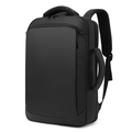 Zaino porta PC aziendale impermeabile con spallacci traspiranti e doppi manici neri - Nero