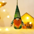 St. Patrick's Day glowing gnome plush with green clover hat and warm light effect - Male (Beard)