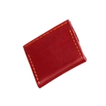 Dettaglio custodia per gioielli in vera pelle rossa con cuciture gialle a contrasto - 7061 Rosso