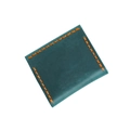 Dettaglio custodia per gioielli in pelle blu vintage con cuciture arancioni a contrasto - 7061 Blu