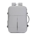 Light gray waterproof business backpack with USB port and independent shoe compartment - Light Gray