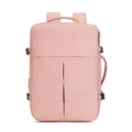 Zaino da viaggio rosa grande capacità con porta USB e scomparto per scarpe separato - Rosa