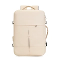Zaino da viaggio business crema con scomparto scarpe e porta di ricarica USB - Cachi