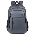 Zaino porta PC 15 pollici grigio scuro con tasche multiple a cerniera e scomparti laterali - Grigio