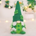 St. Patrick's Day gnome doll with green shamrock hat and white beard decoration - Female Style Ornament