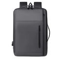 Zaino porta PC espandibile grigio scuro con porta USB per lavoro e viaggi d'affari - Grigio