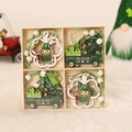 Set di ciondoli in legno per San Patrizio con camion portafortuna e gufo in box - Stile Camion e Civetta (P-M09)