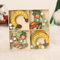 Decorazioni in legno per San Patrizio con ferro di cavallo e leprechaun in scatola - Stile Ferro di Cavallo e Leprechaun (P-M05)