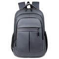 Sac à dos d'affaires gris foncé de grande capacité avec port USB et tissu imperméable - Gris