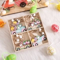 Easter wooden truck hanging ornaments with gnomes and Happy Easter print in wooden box - Car Pattern
