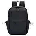 Zaino business nero impermeabile per laptop con scomparti multifunzionali e design elegante - Nero