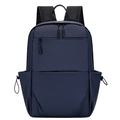 Zaino business impermeabile blu navy con finitura opaca e spallacci imbottiti regolabili - Blu