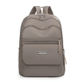 Sac à dos imperméable en tissu Oxford gris kaki avec design multi-poches pratique - Kaki
