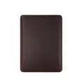 Detail of dark brown leather laptop sleeve with neat stitching for MacBook and Huawei - Envelope Style (7076-Coffee)