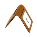 Portefeuille en cuir marron avec protection RFID et fenêtre transparente pour ID - Marron
