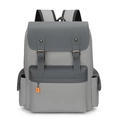 Zaino vintage da uomo bicolore con tasche multiple e tessuto in nylon impermeabile - Cachi