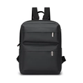 Zaino sportivo nero leggero e impermeabile con tessuto ripstop e cerniere in metallo - Nero