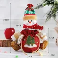 Plush snowman Christmas drawstring gift bag with size dimensions 28cm x 26cm and 62g weight - Snowman