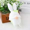 Easter gnome plush doll with rabbit ears and green egg shell body for holiday decor - Green