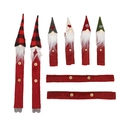 Juego de 8 fundas rojas navideñas de gnomo para el asa de nevera y microondas - Estilo de Gnomo Sueco (J-JY42)