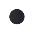 Round black crazy horse leather table mat with heat insulation for cups and bowls - Round / Black