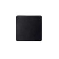 Square matte black crazy horse leather heat resistant coaster with rounded corners - Square / Black