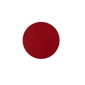 Dark red crazy horse leather round heat resistant placemat with matte suede finish - Round / Red