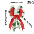 Fiocco per albero di Natale rosso e bianco con bordi a fiocco di neve e misure - Albero di Natale