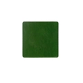 Forest green crazy horse leather placemat with rounded corners and fine embossed texture - Square / Green