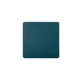 Square dark cyan crazy horse leather heat-resistant placemat with rounded edges - Square / Blue