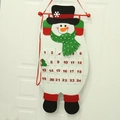 Christmas snowman advent calendar with 24 pockets and hanging rope for festive countdown - Snowman Style (A-GS04)