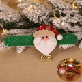Bracelet à claquer Père Noël lumineux avec paillettes vertes et clochettes dorées - Père Noël