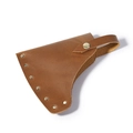 Brown crazy horse leather axe sheath with heavy-duty metal rivets and buckle closure - Brown (7209)