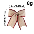 Rote und schwarze karierte Jute-Weihnachtsschleife mit detaillierten Größenangaben - Rot-Schwarzes Karomuster (Y3-57红黑款单个)