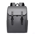 Zaino business grigio minimalista per laptop con finitura in pelle opaca - Grigio
