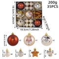 Set de 35 bolas de Navidad rojo y oro champán con diversos motivos y tamaños - Marrón