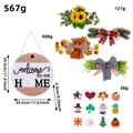 Verwisselbaar houten welkomstbord met diverse magnetische seizoensiconen voor in huis decor - Verwisselbare Welkomstbordset(H2-46)