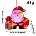 Luminous Santa Claus hanging decoration with LED lights and 25x26.5cm dimensions - Santa Claus Style