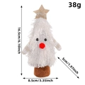 White plush Christmas tree ornament with golden star and red nose, height 16.5cm - White