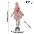 Pink plush Christmas tree plush doll with striped long legs and golden star topper - Light Pink
