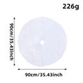 90cm white plush round Christmas tree skirt with 35.43 inch diameter and 226g weight - S