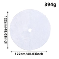 White 48 inch faux fur Christmas tree skirt with 122cm diameter and soft plush texture - M