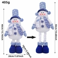 Muñeco de nieve de peluche azul y blanco con patas telescópicas para decoración navideña - Estilo Muñeco de Nieve (O1-44)