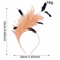 Zartrosa und schwarzer Feder-Haarreif für Festivals, leichtes Party-Haar-Accessoire - Einheitsgröße / Aprikose Schwarzes Modell (V3-58) / Hellgelb