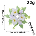 Easter egg wreath candle holder with white flowers and green leaves, 20cm diameter - White Flower Style