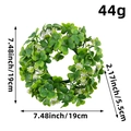 Couronne de bougie trè trèfle de la Saint-Patrick avec fleurs blanches, 19cm de diamètre - Anneau de bougie trèfle (Y2-13)