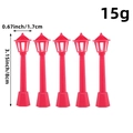 Set de 5 farolas rojas en miniatura para coronas de Navidad y micro paisajes - S / Rojo